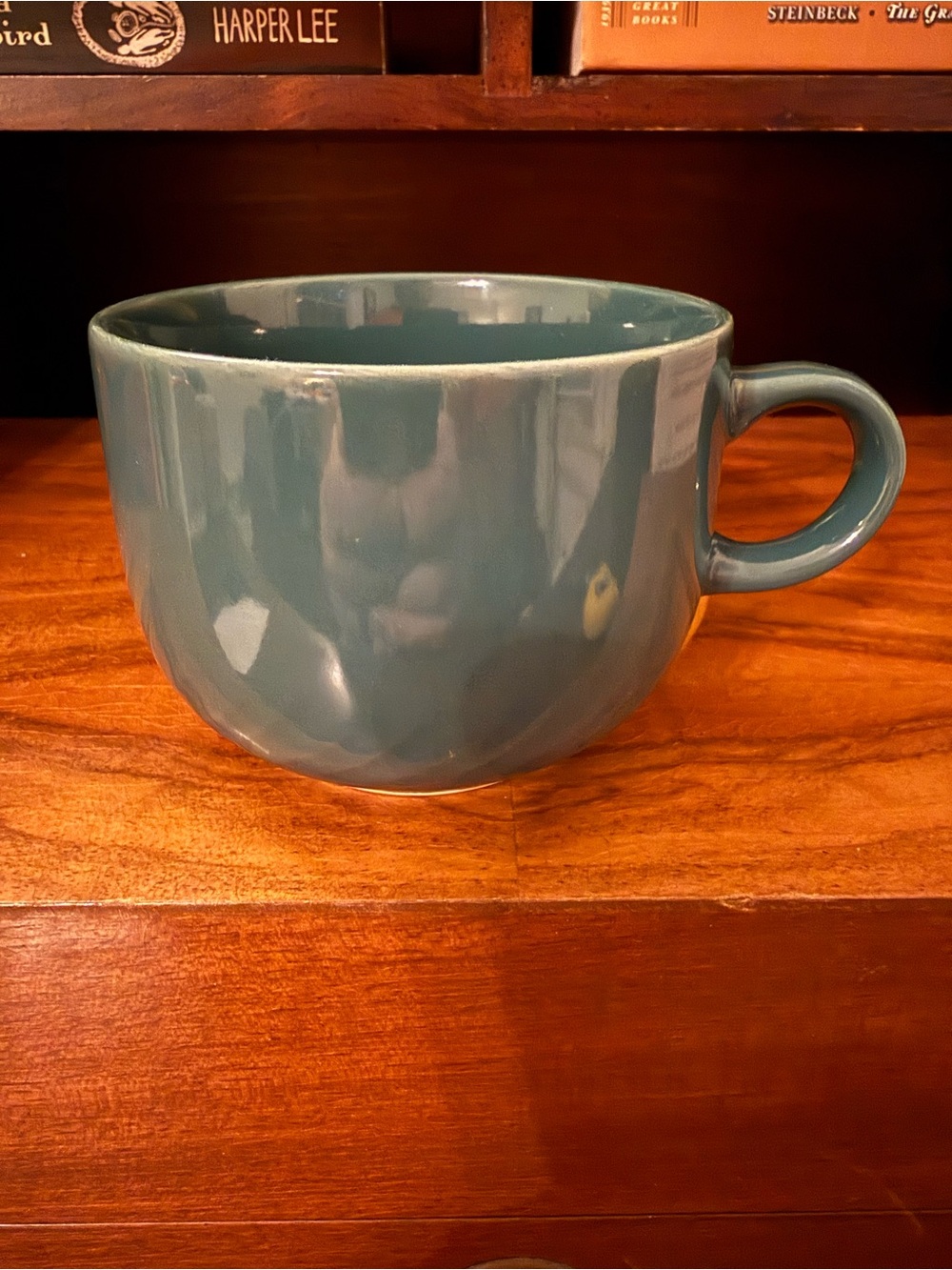 Vintage Teal Ceramic Mug Mid Century RS Japan